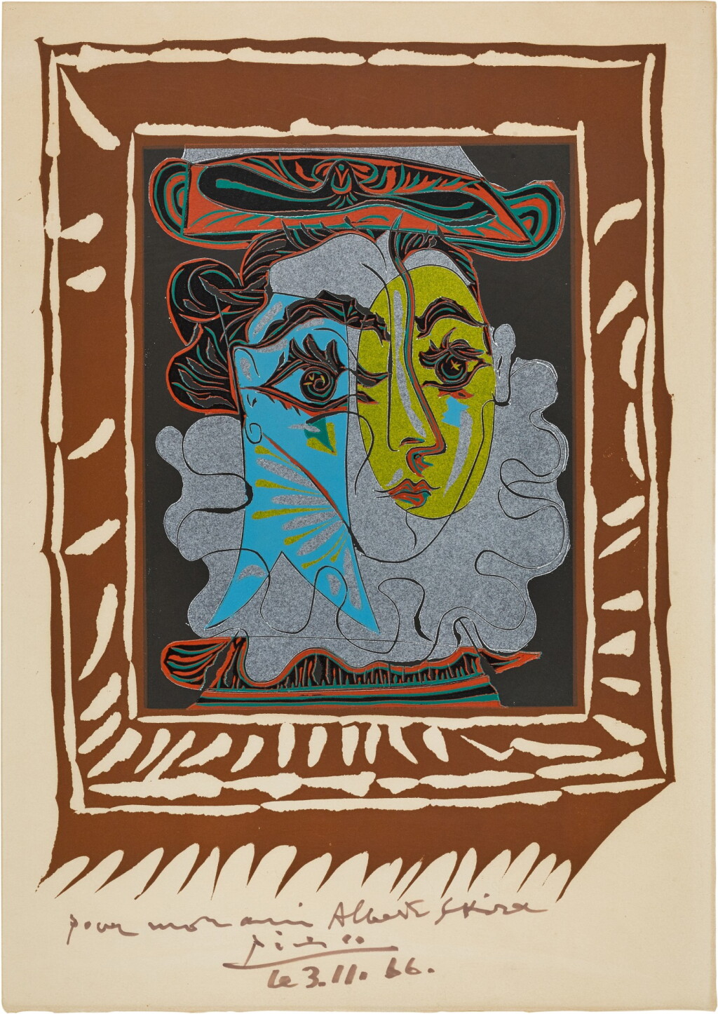 View full screen - View 1 of Lot 1. La Femme au Chapeau (Bloch 1145; Baer 1323; Picasso Project L-144).