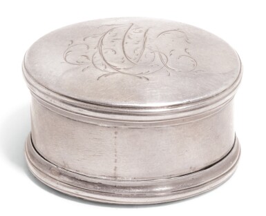 View full screen - View 1 of Lot 210. A RARE GEORGE II IRISH SILVER NUTMEG GRATER, BENJAMIN STOKES, DUBLIN, CIRCA 1755.