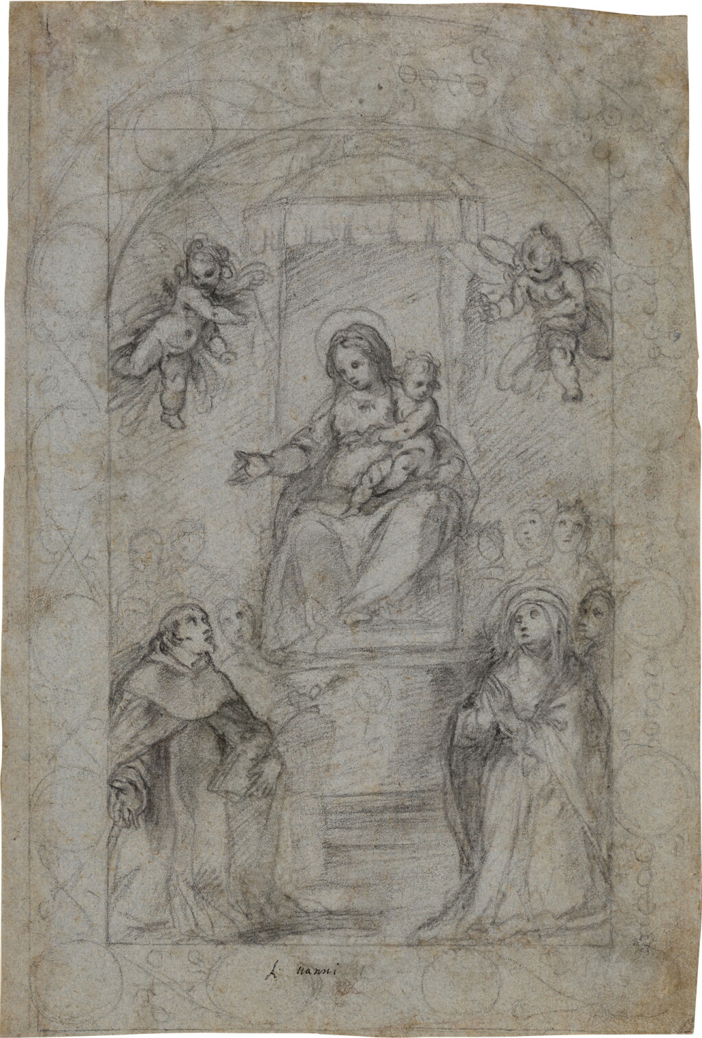 View full screen - View 1 of Lot 137. The Madonna and Child surrounded by Saints.