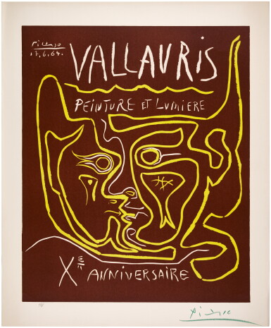 View full screen - View 1 of Lot 53. Vallauris. Peinture et Lumière. Xe Anniversaire (B. 1850; Ba. 1353; Czw. 152; PP. L-179).