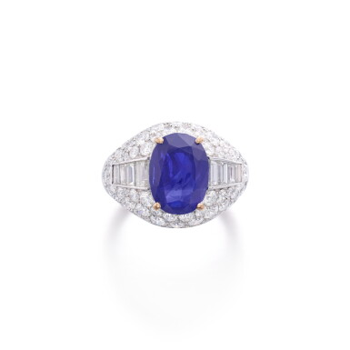 View full screen - View 1 of Lot 936. Sapphire and diamond ring, 'Trombino'.