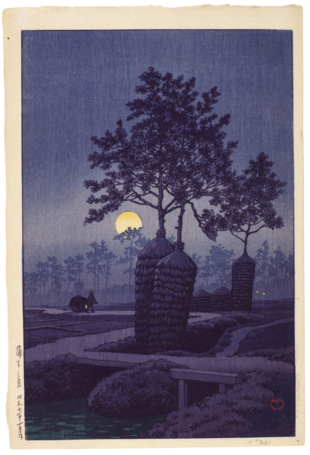 View full screen - View 1 of Lot 114. KAWASE HASUI (1883-1957) MOON AT GAMO, SHOWA PERIOD (20TH CENTURY).