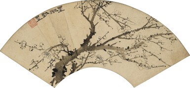 View full screen - View 1 of Lot 3007. Yi Bingshou, Ink Plum Blossom | 伊秉綬 墨梅.