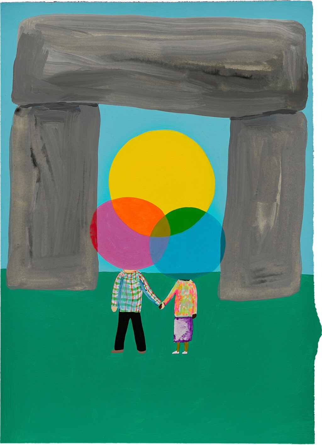 View full screen - View 1 of Lot 5611. Stonehenge Couple | 巨石陣情侶.