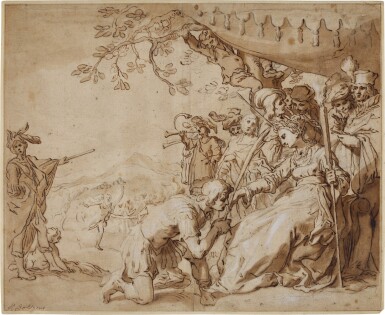 View full screen - View 1 of Lot 39. Theagenes Receiving the Palm Branch from Chariclea.