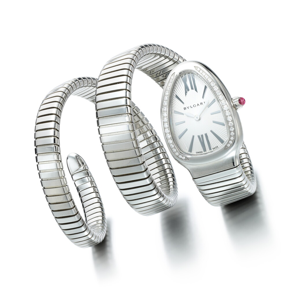 View full screen - View 1 of Lot 196. Diamond watch, 'Serpenti'.