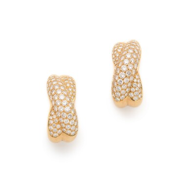 View full screen - View 1 of Lot 186. Diamond earrings.