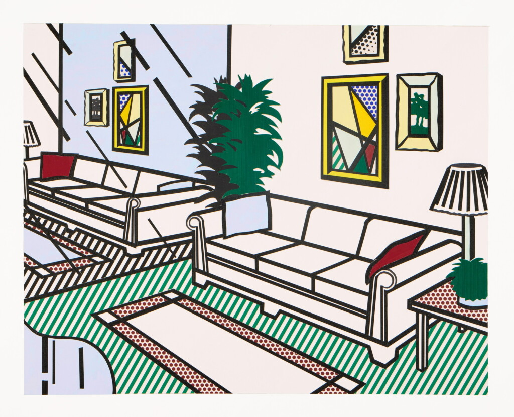 View full screen - View 1 of Lot 423. Interior with Mirrored Wall (Study).