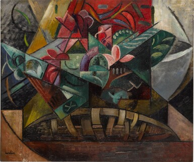 View full screen - View 1 of Lot 199. Nature morte au panier.