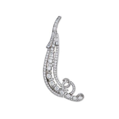 View full screen - View 1 of Lot 385. Diamond Clip-Brooch, France.