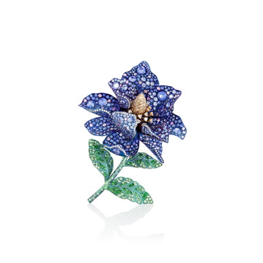 View full screen - View 1 of Lot 2830. Gem-Set and Diamond Brooch | 寶石 配 鑽石 胸針.