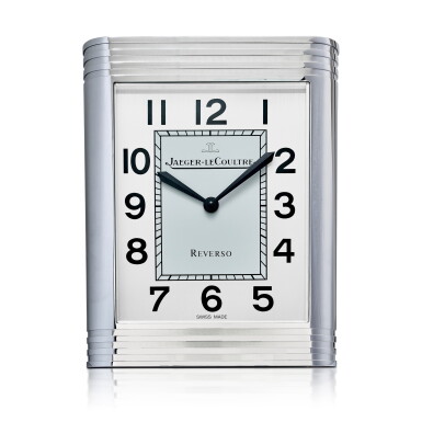 View full screen - View 1 of Lot 8114. Ruegg manufacture for Jaeger-LeCoultre Reverso, A metal work wall clock, Circa 2000 Reverso | 金屬製掛牆鐘,由 Ruegg 製作,約2000年製.