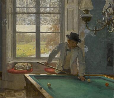 View full screen - View 1 of Lot 4. WILLEM BASTIAAN THOLEN | The Billiards Player.