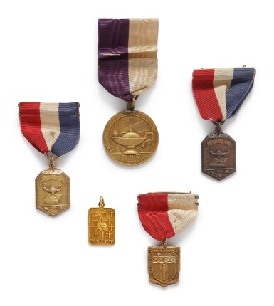 View full screen - View 1 of Lot 59. Richard Feynman's Putnam and other mathematical awards, 1934-1939.