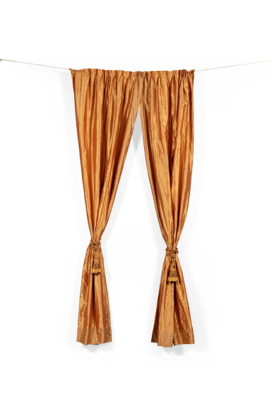 View full screen - View 1 of Lot 113. Three pairs of silk curtains, by Studio Peregalli | Trois paires de rideaux, par le Studio Peregalli.