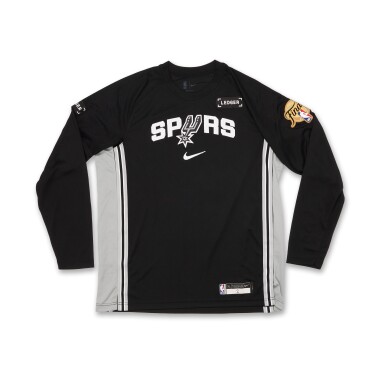 View full screen - View 1 of Lot 7. Dylan Harper San Antonio Spurs 2026 NBA Finals Game Issued Warmup Top | Probable Wear.