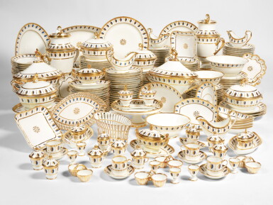 View full screen - View 1 of Lot 40. A Very Extensive Paris (Locré Manufactory) Porcelain Part-Dinner and Dessert Service, 'Marshal Ney's Service', Early 19th Century .
