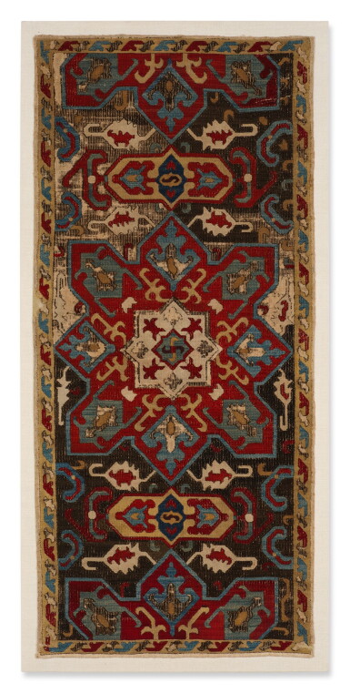 View full screen - View 1 of Lot 539. An Azerbaijan Silk Embroidery, South Caucasus, Early 18th Century.