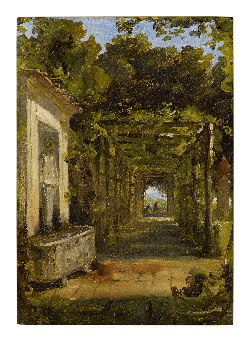 View full screen - View 1 of Lot 218. AUGUSTE JEAN-BAPTISTE VINCHON | A PERGOLA.