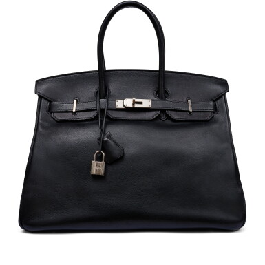 View full screen - View 1 of Lot 57. Black Swift Birkin 35 Palladium Hardware, 2009.