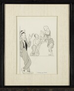 AL HIRSCHFELD | ILLUSTRATION OF FRANK SINATRA, PAUL NEWMAN, AND EVA MARIE SAINT