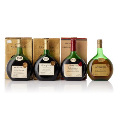View full screen - View 1 of Lot 6818. J.Dupeyron Various Vintage Armagnac Mixed Lot 40.0 abv (4 BT70).