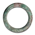 A large archaic bronze ring handle, Western Han dynasty 西漢 青銅鋪首環