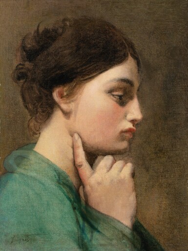 View full screen - View 1 of Lot 109. JEAN-AUGUSTE-DOMINIQUE INGRES | ODYSSEY, STUDY OF THE FIGURE FOR THE APOTHEOSIS BY HOMER.