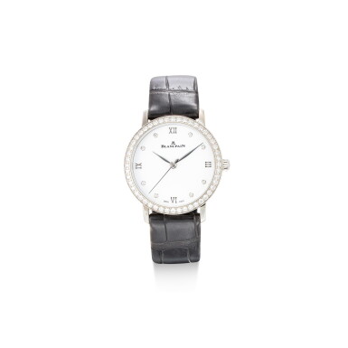 View full screen - View 1 of Lot 614. BLANCPAIN | A STAINLESS STEEL AND DIAMOND-SET WRISTWATCH, CIRCA 2015.
