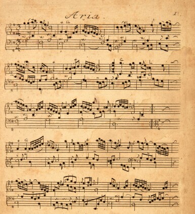 View full screen - View 1 of Lot 2. J.S. Bach. First edition of the Goldberg Variations, BWV 988, 1741.