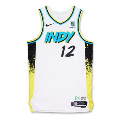 View full screen - View 1 of Lot 65. Johnny Furphy Indiana Pacers 2024-2025 Game Worn City Edition Jersey.