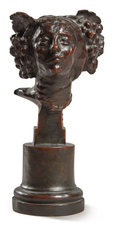 View full screen - View 1 of Lot 108. EMILE ANTOINE BOURDELLE | PETITE TÊTE AUX RAISINS.