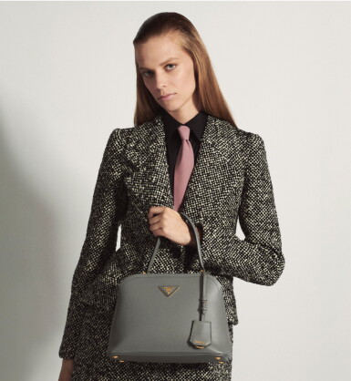 View full screen - View 1 of Lot 39. PRADA | SAFFIANO LEATHER MATINÉE HANDBAG, WORN BY LEXI BOLING. ITEM NOT FEATURED IN THE SHOW.