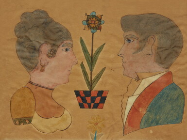 View full screen - View 1 of Lot 183. Double Portrait of a Man and Woman.