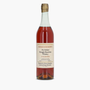 View full screen - View 1 of Lot 2358. Hirsch Reserve 15 Year Old 95.6 Proof 1974 (1 Bottle 75cl).