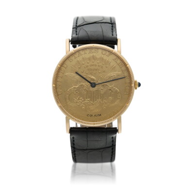 View full screen - View 1 of Lot 112. A yellow gold coin watch, Circa 1995.