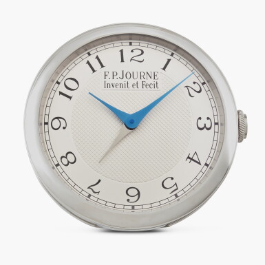 View full screen - View 1 of Lot 302. Pendulette Réveil Souveraine | A stainless steel table clock with alarm, Circa 2021.