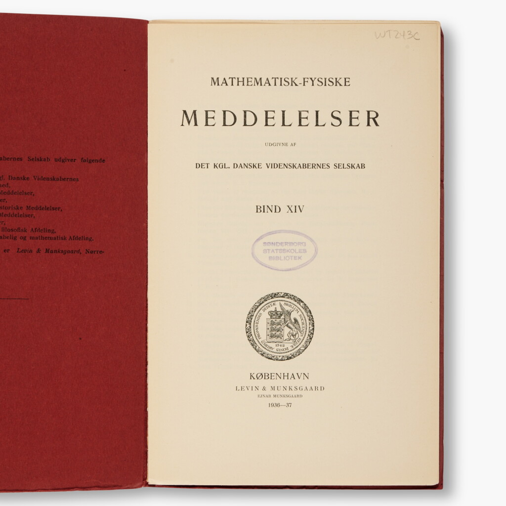 View full screen - View 1 of Lot 149. Bohr, Niels | On the Transmutation of Atomic Nuclei by Impact of Material Particles, Copenhagen, 1937, first edition.