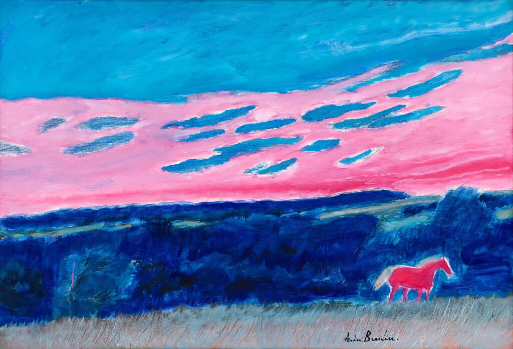 View full screen - View 1 of Lot 709. André Brasilier 安德烈・布拉吉利 | Soir en Tardenois 塔德努瓦的夜晚.