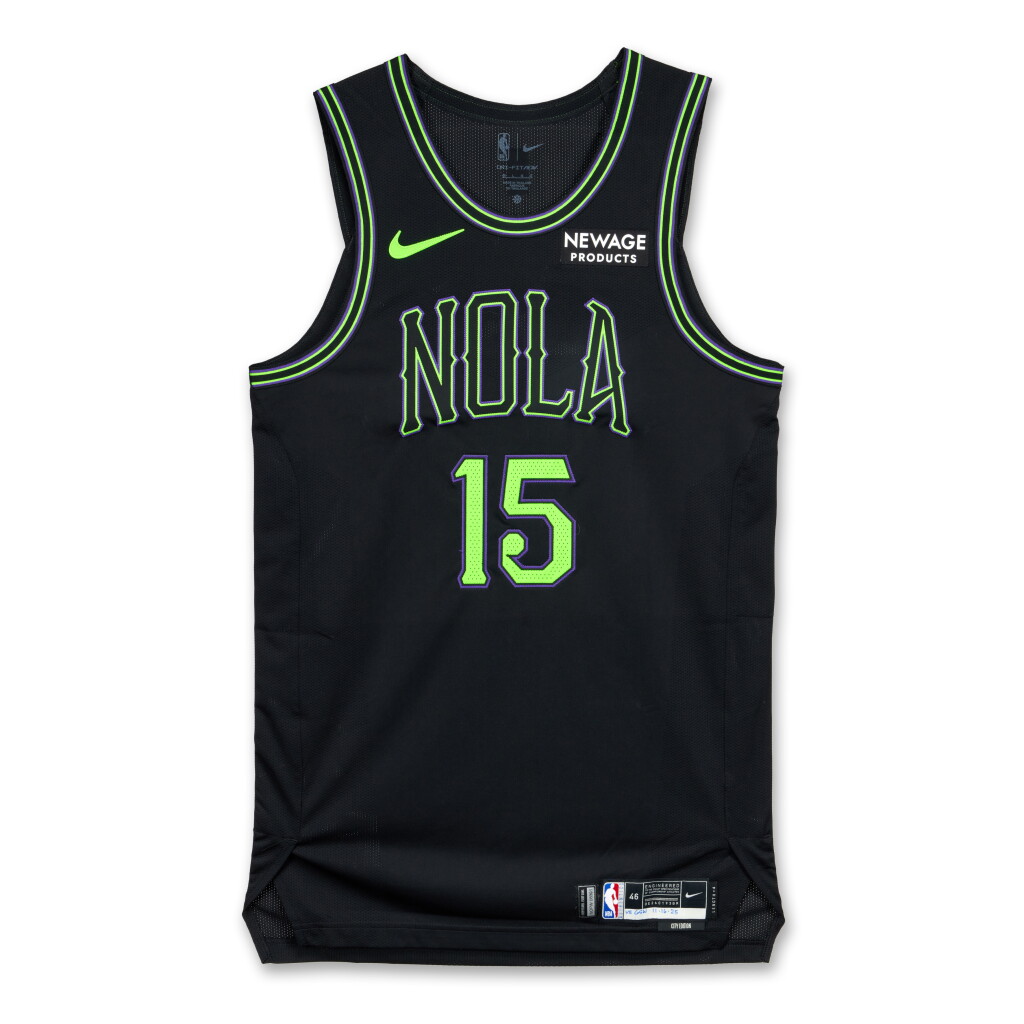 View full screen - View 1 of Lot 14. Jose Alvarado New Orleans Pelicans 2025-2026 Game Worn City Edition Jersey.