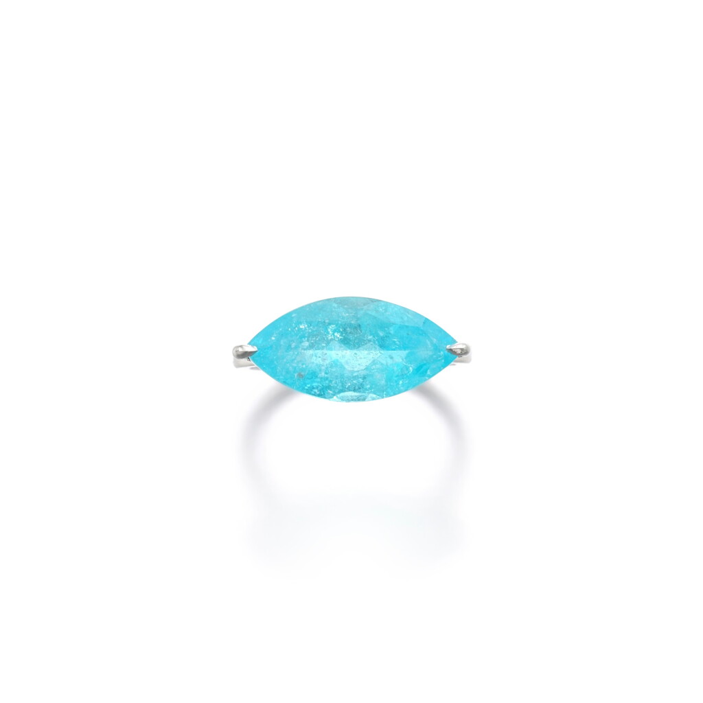 View full screen - View 1 of Lot 834. Paraïba tourmaline ring.