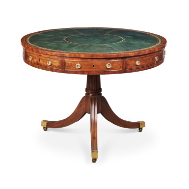 View full screen - View 1 of Lot 437. A Late George III Mahogany Drum Table, Circa 1800.
