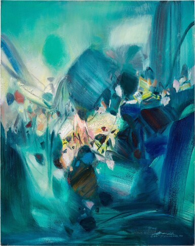 View full screen - View 1 of Lot 925. Chu Teh-Chun 朱德群 | De toutes parts 綠野.