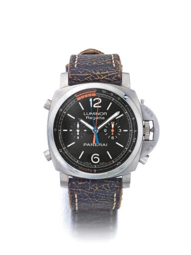 View full screen - View 1 of Lot 81. PANERAI | LUMINOR REGATTA PAM00526, A LIMITED EDITION TITANIUM AUTOMATIC SPLIT-SECONDS FLY-BACK CHRONOGRAPH WRISTWATCH WITH 3-DAY POWER RESERVE CIRCA 2010.