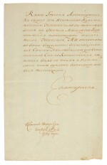 CATHERINE II, Empress of Russia | letter signed, to Prince Potemkin about building the docks at Kherson, 1784