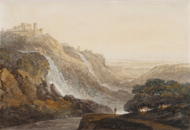 View full screen - View 1 of Lot 257. JOSEPH MALLORD WILLIAM TURNER, R.A. | THE FALLS AT TIVOLI, ITALY.