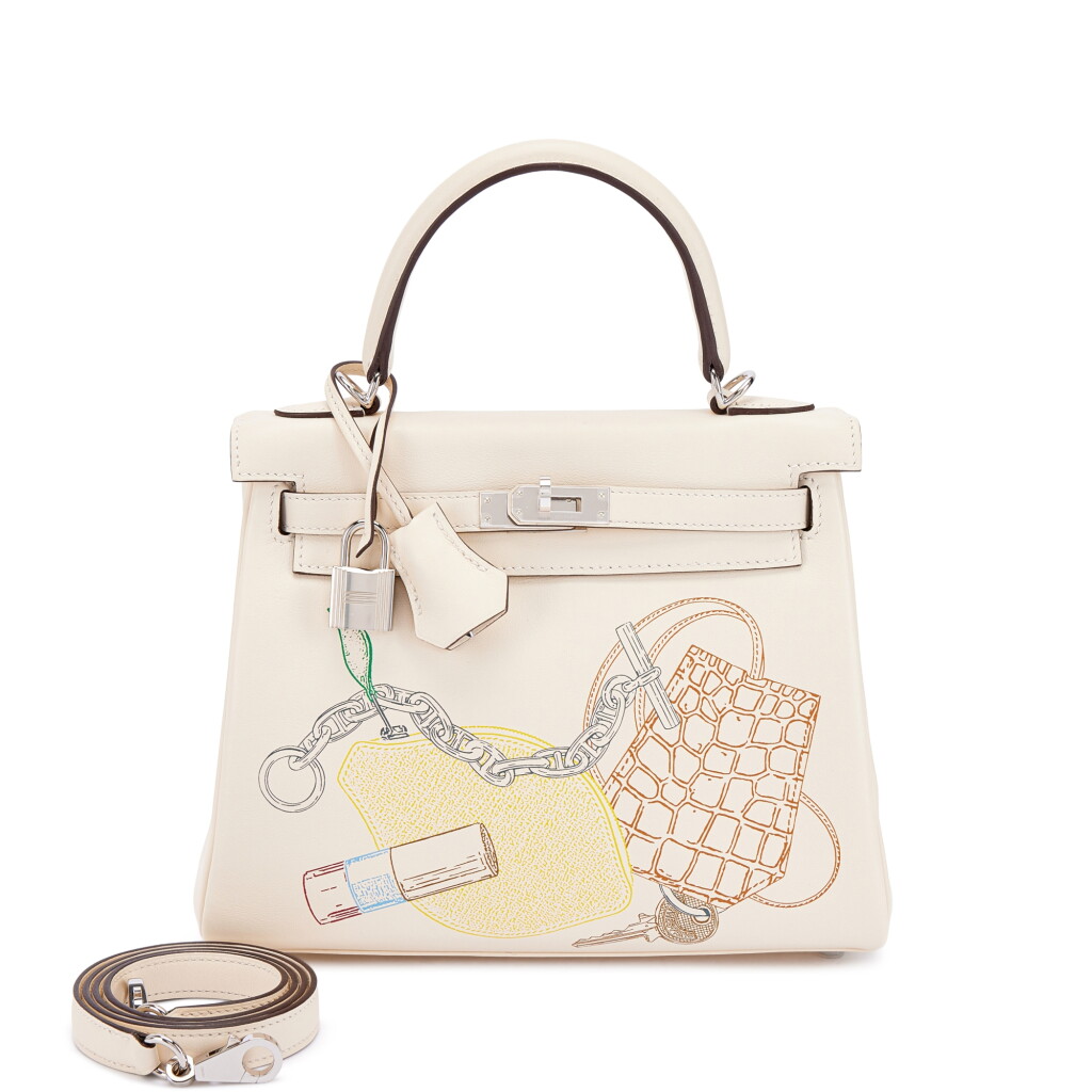 View full screen - View 1 of Lot 505. Limited Edition Nata Swift In and Out Kelly 25 Retourné Palladium Hardware, 2021.