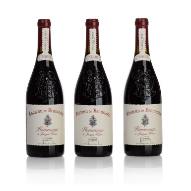 View full screen - View 1 of Lot 270. Château de Beaucastel, Hommage à Jacques Perrin 1998 Perrin (5 BT).