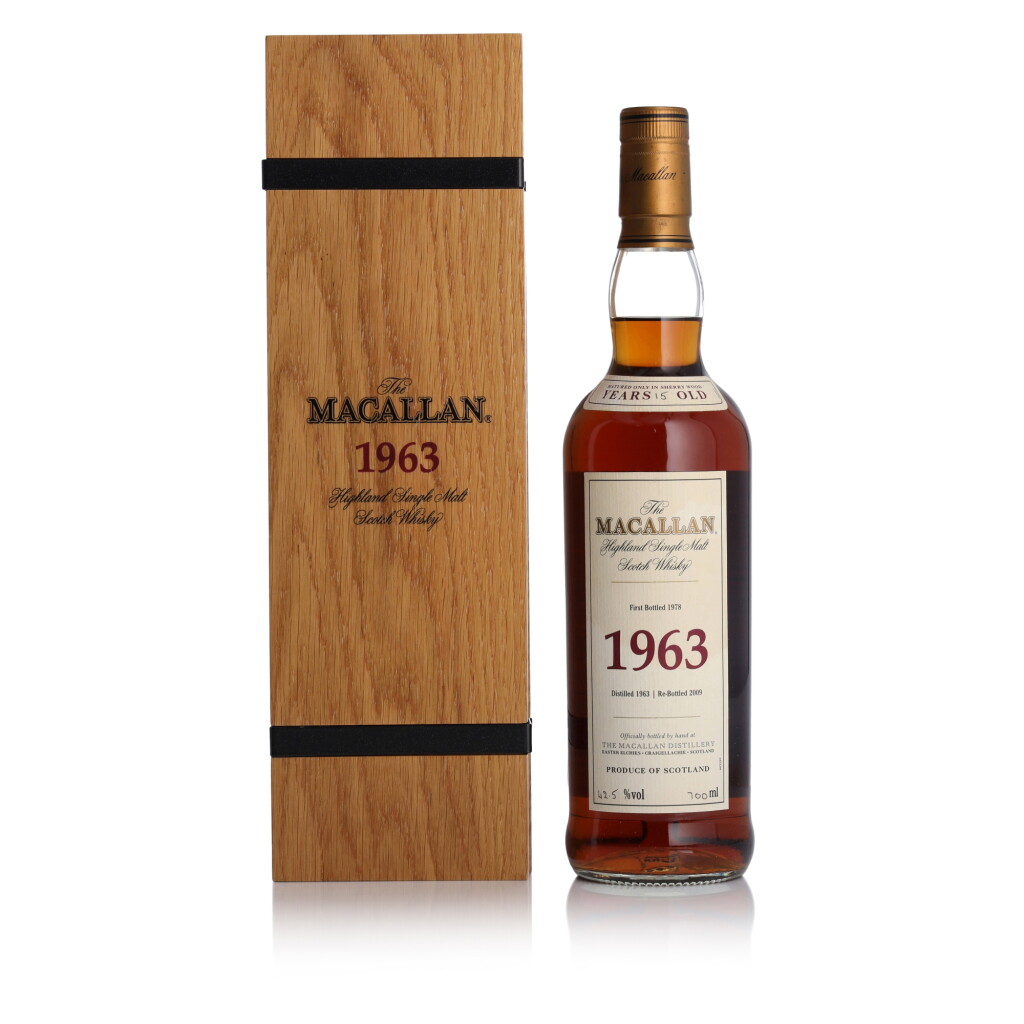 View full screen - View 1 of Lot 19. The Macallan Fine & Rare 15 Year Old 42.5 abv 1963 (1 BT 70cl).