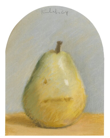 View full screen - View 1 of Lot 210. Pear with Arched Gray Background.